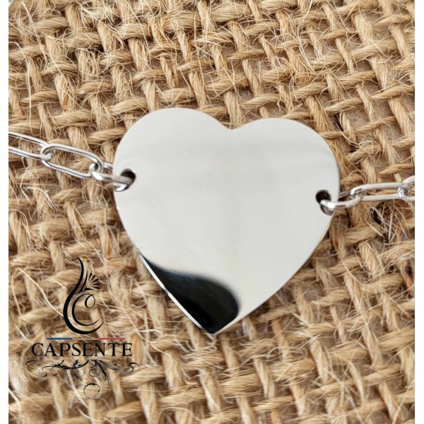Bracelet  Cœur argenté