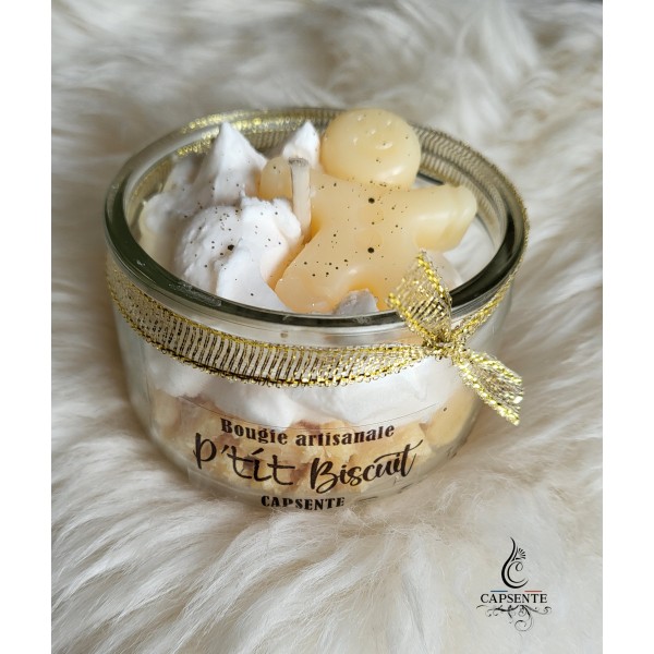Bougie artisanale ''P'tit Biscuit '' petit format