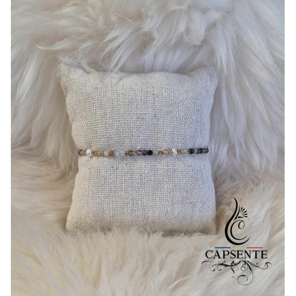 Bracelet pierres VERT MULTI