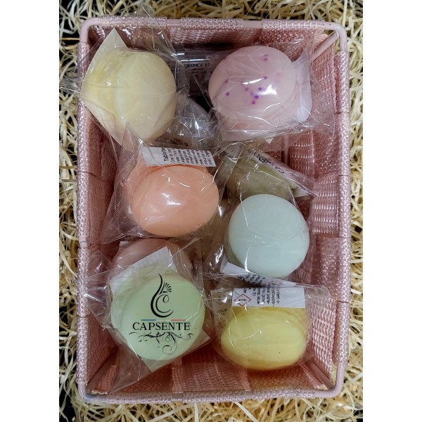 Lot de 7 macarons de cire parfumée