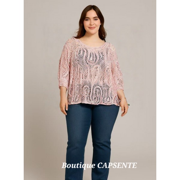 Haut top coton version crochet 36 - 52
