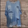 Tunique TENCEL bleue originale