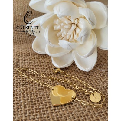 Bracelet Cœur doré à...