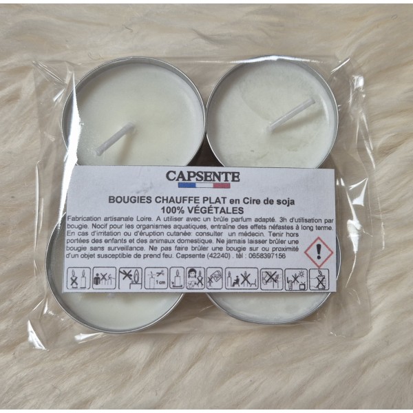 Bougies chauffe-plats 100% cire végétale