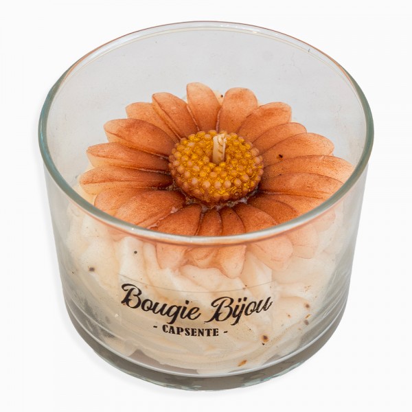 Bougie bijou FLEUR artisanale sans CMR ni Phtalates 100% cire végétale